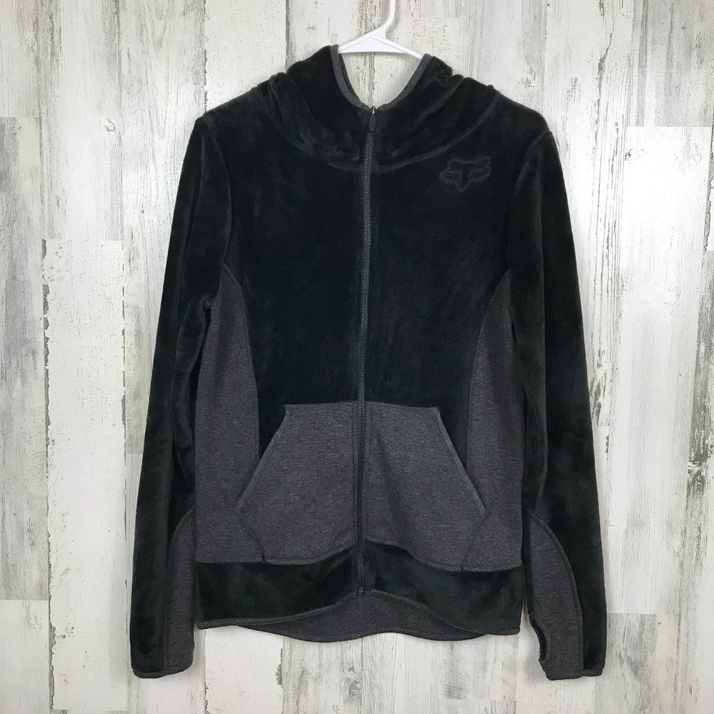 Fox Riding Co velour jacket hoodie black motocross